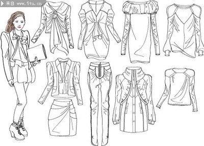 女性服裝設計圖