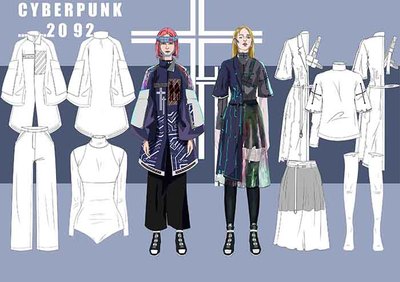 周玉林 賽博朋克-2092-服裝設計